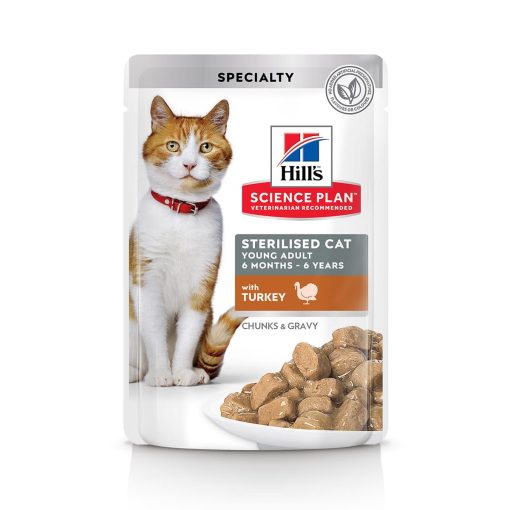 HILL'S SCIENCE PLAN Sterilised Cat Young Adult Cat Food with Turkey - pouch
