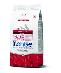 Monge Senior Mini Chicken Food for Small Breed Senior Dogs up to 10 kg (3 kg)